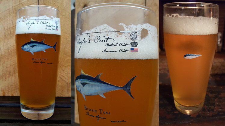 Angler's Fish Beer Pint Glass