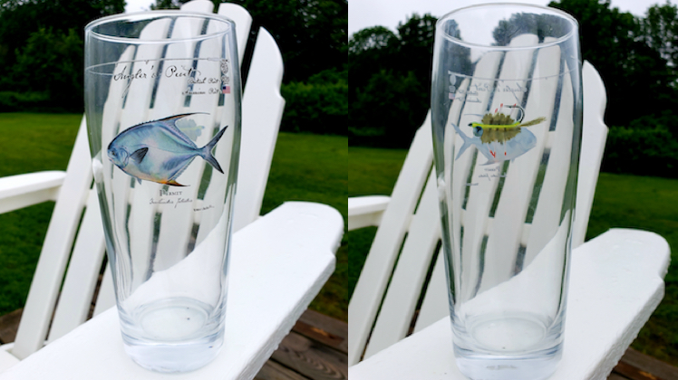 Angler's Fish Beer Pint Glass