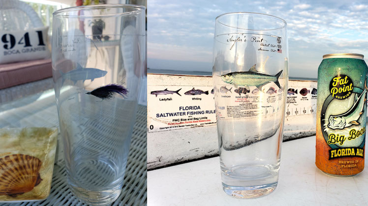 Angler's Fish Beer Pint Glass